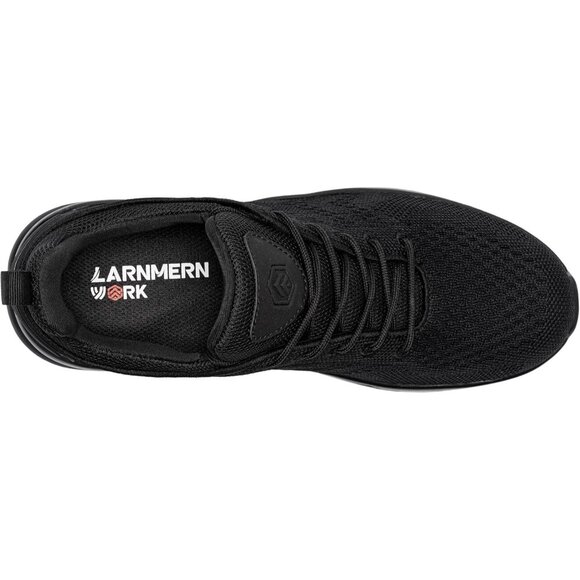 Men's Black Non Slip Water Resistant Trabajo Food Service Chef Kitchen Sneakers - Picture 4 of 6